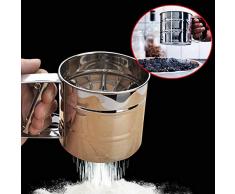 Holebay-EU Handheld Mehlstreuer Edelstahl Mesh Sieb Cup Durable Zuckerguss Zucker Backwerkzeug Küche Backgeschirr Sieb niedlich