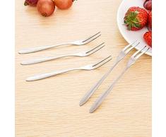 Sylvialuca Kreative Edelstahl Obstgabel Dessert Kuchen Gabel Salat Geschirr Besteck für Hotel Restaurant Partyzubehör