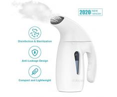 Steamer, dodocool Dampfglätter 【Neue Version】Dampfbürste Beseitigen 99,99% Bakterien Bügeleisen Reisebügeleisen Schnell Erwärmung mit 180 ML Wassertank Ideal für Haushalt Urlaub und Dienstreise