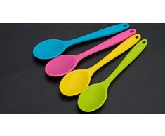 Weekendy Mini-Löffel für Babies, solides Silikon, klein, tiefer Löffel für Küche und Kochen, zufällige Farbe, 1 Stück
