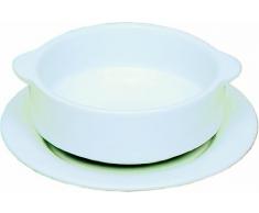 12 Stück Porzellan Suppentasse inklusive Untertasse 30 cl Geschirr Lappengriffe