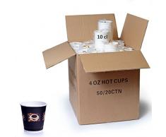 1000 x Coffee to go Becher Espresso 0,1l Coffee Bean Espressobecher Pappe Kaffeebecher