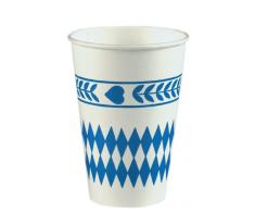 14785 - PAPSTAR - 10 Trinkbecher, Pappe 0,2 l Bayrisch Blau