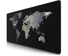 CSL - XXL Mauspad Gaming Titanwolf 900x400 mm - XL Mousepad Groß - Tischunterlage Large Size - verbessert Präzision und Geschwindigkeit - für Roccat Razer Logitech Maus und Tastatur - Weltkarte