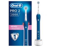 Oral-B PRO 2 2000 Elektrische Zahnbürste mit visueller Andruckkontrolle für extra Zahnfleischschutz, blau