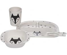Kindsgut Kinder-Geschirr, Besteck, Fuchs weiss