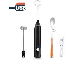 Elektrischer Milchaufschäumer, BEITA USB Wiederaufladbar Milchschäumer mit Drei Geschwindigkeitsstufen, für Kaffee, Latte, Cappuccino, Eier Schlagen (2 in 1)