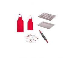 KitchenAid Family Back Set, Teigrolle (KG318ER), Schürzen, Muffinform, Backblech und Ausstechformen