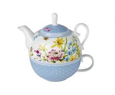 Katie Alice English Garden Tee für Einen Porzellan Set aus Teekanne und Tasse – Teekanne: 450 ml (16 fl oz), Tasse: 280 ml (10 fl oz)