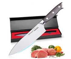 Ommani Küchenmesser Kochmesser Chefmesser 20cm Profi Messer Allzweckmesser aus Hochwertigem Deutschen Edelstahl, Extra Scharfe Klinge, mit Geschenkbox