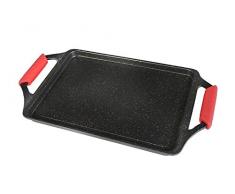 Steel & Baux Cookware Wecook 10701 Induktions-Bräter, antihaftbeschichtet, Titan, Schwarz, 43 x 25 cm