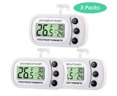 Digital Kühlschrank Gefrierschrank Thermometer Kühlschrank Zimmer Thermometer Wasserdichter Kühler Temperatur Thermometer mit Maximum Mindest Aufzeichnung Funktion Große LCD Anzeige (3)