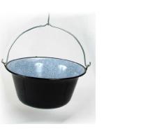 troph-e-shop Ungarischer Gulaschkessel Feuertopf Hordentopf Suppentopf Emaille 30 Liter für 30-35 Personen