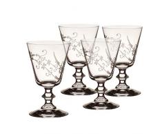 Villeroy & Boch - Vieux Luxembourg Weißweinglas 4er-Set, verzierter Weißweinkelch aus Kristallglas, spülmaschinenfest, dünne Randstärke, klar, 190 ml