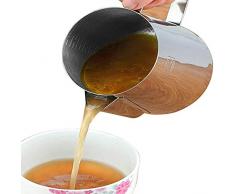 Öl-Fett-Abscheider Fetttrenner/Fettabschöpfer/Fetttrennkanne/Fettabscheider Edelstahl 304 mit Griff 3 Größen (550 ml / 900 ml / 1500 ml)-M-900ml