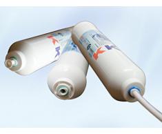 KKS-3. Wasserfilter für Samsung, LG, GE, Daewoo, Miele Side by Side Kühlschrank Filter extern. Schlauchanschluss ist fest integriert.