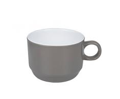 Bo-Camp Unisex BC Melamin-Tasse, Taupe/weiß
