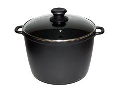Schmortopf Kochtopf 10L, Aluguss, Antihaftbeschichtung, D:28 cm, H:20 cm, schwarz