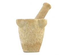 artigianatodaloise Kunsthandwerk aus Marmor-Mörser mit künstlerischem Stößel, 13 x 11 cm, Mortaio4