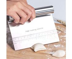 SOULONG Multifunktionaler Teigschneider/Teigschneider/Teigmesser/Teigmesser/Brotmesser aus Edelstahl, Tortenschneider und Spitze, Messmesser für Pasta, 15 x 12 cm
