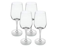 Jamie Oliver Barware Weißweingläser-Set, 4-TLG, Weißweinglas, Weißwein Glas, Weinglas, Glas, Transparent, 440 ml, 554239