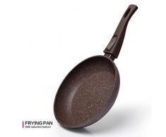 Chirs offer 20-28CM geschmiedete Pfanne Smoky Stone Antihaftbeschichtung Aluminium Abnehmbarer Griff für Gasinduktionsherd