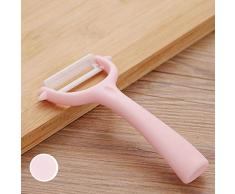 DGDS Gemüseschäler Keramik Kartoffel Apfelschäler Zesters Gemüse Obstschneider Hobel Kochutensilien Küchenhelfer, Pink