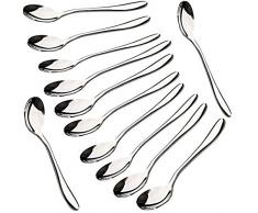 RETON 12 Stück Dessertlöffel, Edelstahl Teelöffel, Kaffeelöffel, Besteck Küchenzubehör für Zuhause, Hochzeit, Party, Café, Restaurant, Weihnachtsgeschenk - 5,1 Zoll (12 Löffel)