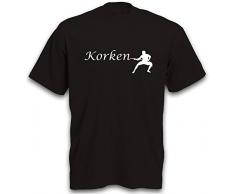 Korkenzieher T-Shirt Flaschenöffner Weinöffner Korken Wein Essen und Trinken Tshirt Gr. M