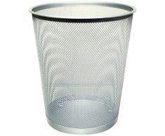 Q-Connect KF00849 Papierkorb Metalldraht silber