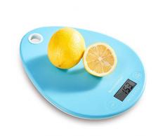 Bonsenkitchen Digitale Waage Küchenwaage Klein Elektronische Digitalwaage, Haushaltswaage, Feinwaage für Küche Kochen und Backen mit Berührungssteuerung und Hochpräzises Sensor, Blau(KS8801)