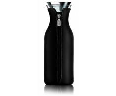 EVA SOLO – Kühlschrankkaraffe | Skandinavisches Design | 1 Liter| Borrosilikat-Glas, Edelstahl, Silikon | spülmaschinenfest | 100% tropffrei | mit Neoprenmantel - Schwarz