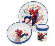 Spider-Man Premium Kinder Mikrowellen-Geschirr Set 3 tlg. BPA-Frei