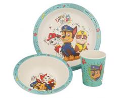 Paw-Patrol Chase Marshall Rubble Frühstücks-Set Bambus Öko Bio Geschirr 3-tlg. BPA-frei