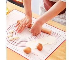 All--In Silikonmatte Backmatte 70 x 50cm, rutschfeste Silikon Backunterlage Antihaftbeschichtete Silikonbackmatten Baking Mat für Fondant Gebäck Pizza Matte