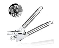 FEALING Dosenöffner,3-In-1 Manuell Dosenöffner Büchsenöffner Flaschenöffner und Sicherheits Edelstahl Deckelöffner Kapselheber in Eins