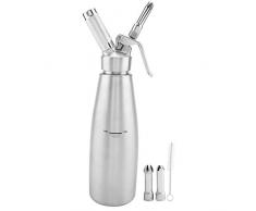 500ml / 1000ml Sahnespender Sahnebereiter Sahnesyphon Edelstahl Cream Whipper Dispenser für Schlagsahne Cremes und Soßen(1000ml)