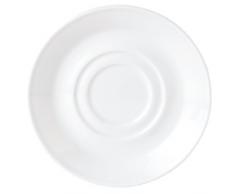 Steelite Simplicity Untertassen für niedriges Imperium, klein, 117 mm Durchmesser, Weiß weiß Lieferumfang: 12 Stück.