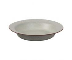 Jamie Oliver Rustic Italian Pastateller, Teller für Pasta, Tiefer Teller, Geschirr, Steingut, Marmorgrau, Ø 25 cm, 556919-1 Stück