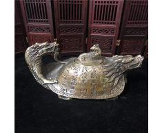XIAOXX Antike Drachenschildkröte Tiger Antike Kupferwaren Reine Kupfer Langlebigkeit Drachenschildkröte Kupfertopf Dekorative Dekoration Wasserhahn Topf