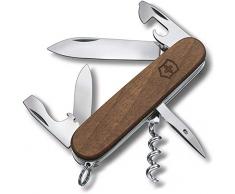 Victorinox Spartan Wood Taschenmesser, mit Holzgriff, 10 Funktionen, Klinge, Korkenzieher, Dosenöffner, nussbaumholz