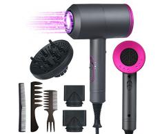 flintronic Haarfön, Professional Ionen Föhn, 2000W 4-in-1 Haartrockner, Hair Dryer 3 Geschwindigkeiten mit 3 Stylingdüsen und Diffusor, Warm und Kühl Wind Airwrap für Haarsalon und Familie