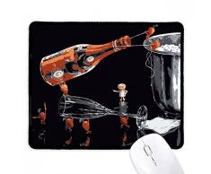 DIYthinker Glas Bootle Eiskübel Dekoration Griffige Mousepad Spiel Büro Schwarz Titched Kanten Geschenk