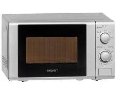 Exquisit Mikrowelle MW 802 Silber / 700W / 20L / Kompakt-Mikrowelle / Silber