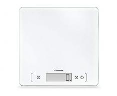 Soehnle Page Comfort 400, digitale Küchenwaage, weiß, Gewicht bis zu 10 kg (1-g-genau), runde Haushaltswaage mit Sensor-Touch, elektronische Waage inkl. Batterien, extragroße Wiegefläche