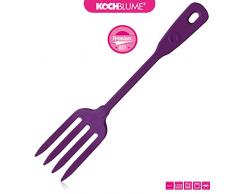 Kochblume - Küchengabel - Serviergabel aus Vollsilikon (lila)