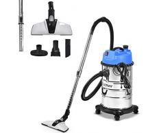 COSTWAY Nass-Trockensauger 30L, Industriestaubsauger mit Blasfunktion, Mehrzwecksauger inkl. 4 Bürste und HEPA-Filter, 1400W, 19Kpa