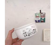 GENETIC Frühstück Schüssel Keramikgeschirr Wind über Nordic kleine Milchdesserts Instant-Nudeln Herz WTA kleinen roten Hundenapf Suppenschüssel Schüssel Nette kleine Freunde