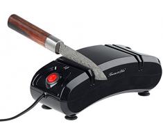 Rosenstein & Söhne Schleifstein elektrisch: Elektrischer Keramik-Schleifer für Stahlmesser, grob- & fein, 180 Watt (Messer Schleifstein elektrisch)