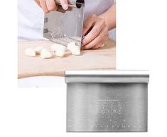 Teigspachtel,Teigkarte,Dough Scraper,Bench Scraper,Cake Teigschaber,Teigspachtel Edelstahl,mit Messskala,Teigkarte Edelstahl,Teigkarte Metall,Teigschaber für Brot,Pizzateig,Kuchen,Torte,Plätzchen